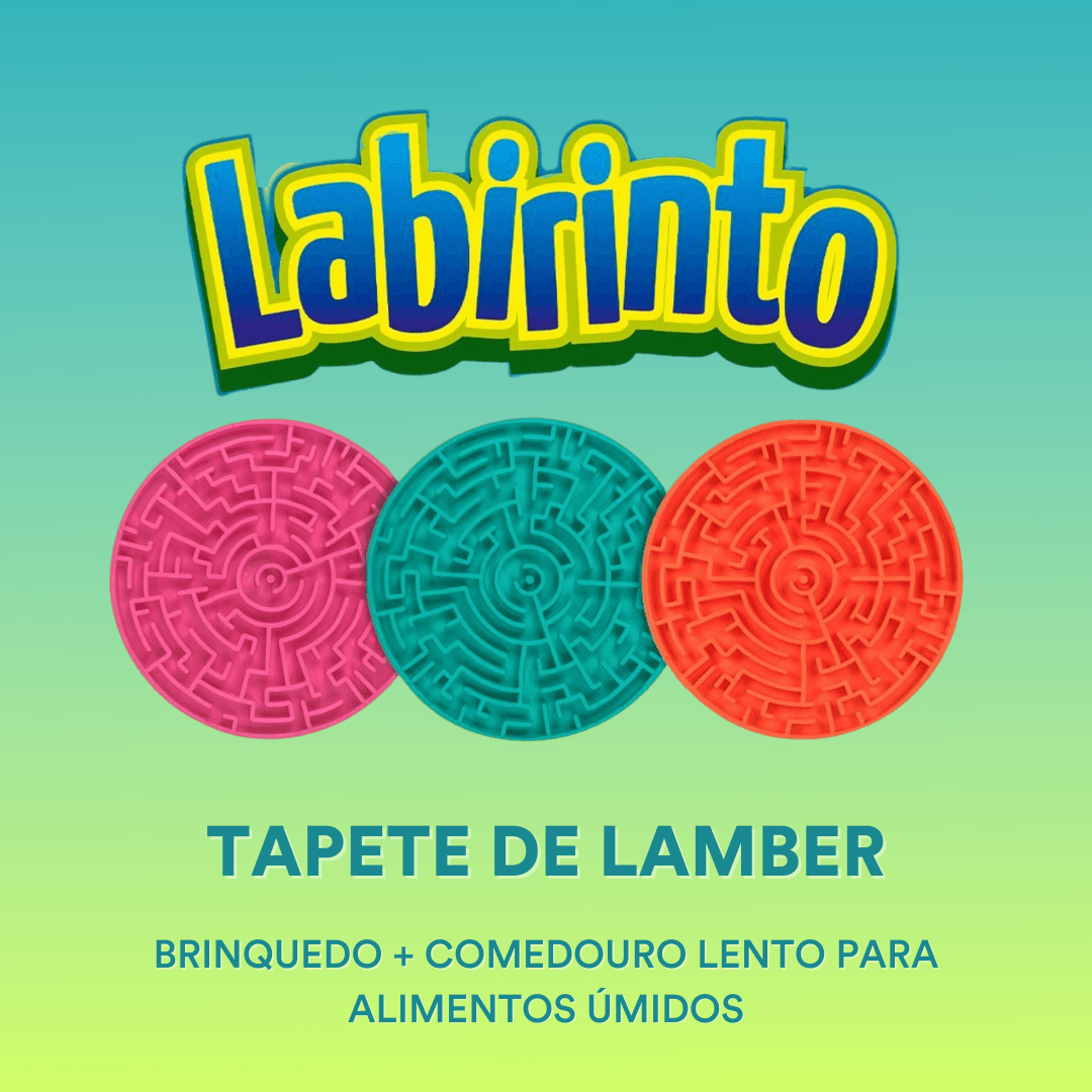 Brinquedo Tapete de Lamber Pet Games Labirinto Verde Água para Cães e Gatos