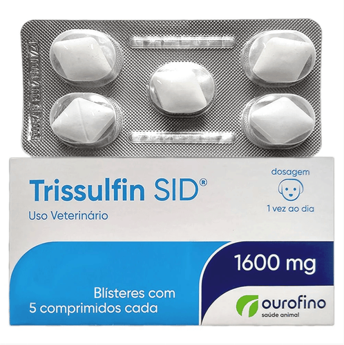 Trissulfin SID 1600mg Blister 5 Comprimidos - Cartela Avulsa - Ourofino