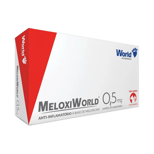 Anti-inflamatório MeloxiWorld 0,5mg para Cães e Gatos de 5kg