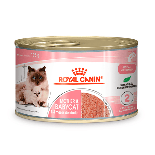 Ração Úmida Royal Canin Mother & Babycat Instinctive para Gatas Gestantes Lactantes e Gatos Filhotes 195 g