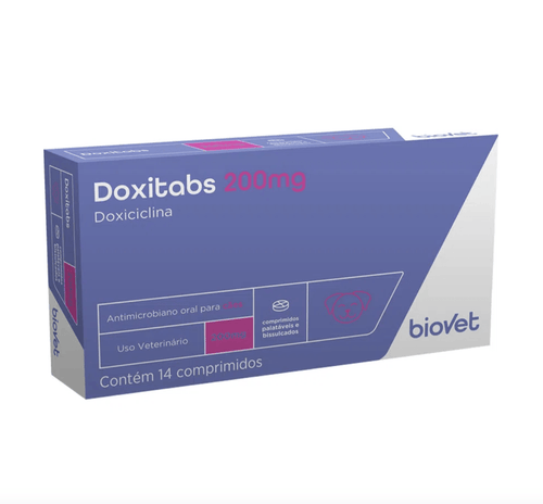 Antimicrobiano Doxitabs 200mg Biovet 14 comprimidos