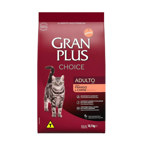 Ração GranPlus Choice para Gatos Adultos Sabor Frango e Carne 10,1kg pet shop niteroi