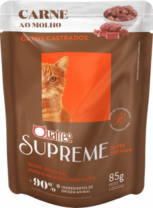 Ração úmida Quatree Supreme para Gatos Castrados - Carne