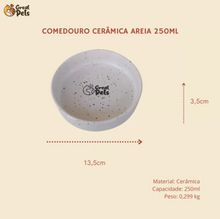 Carregar imagem no visualizador da galeria, Comedouro De Cerâmica Areia Para Gatos Great Pets 250ml