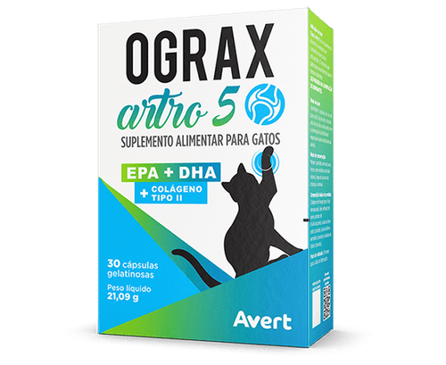 Suplemento Alimentar para Gatos Ograx Artro 5 (30 cápsulas) - Avert