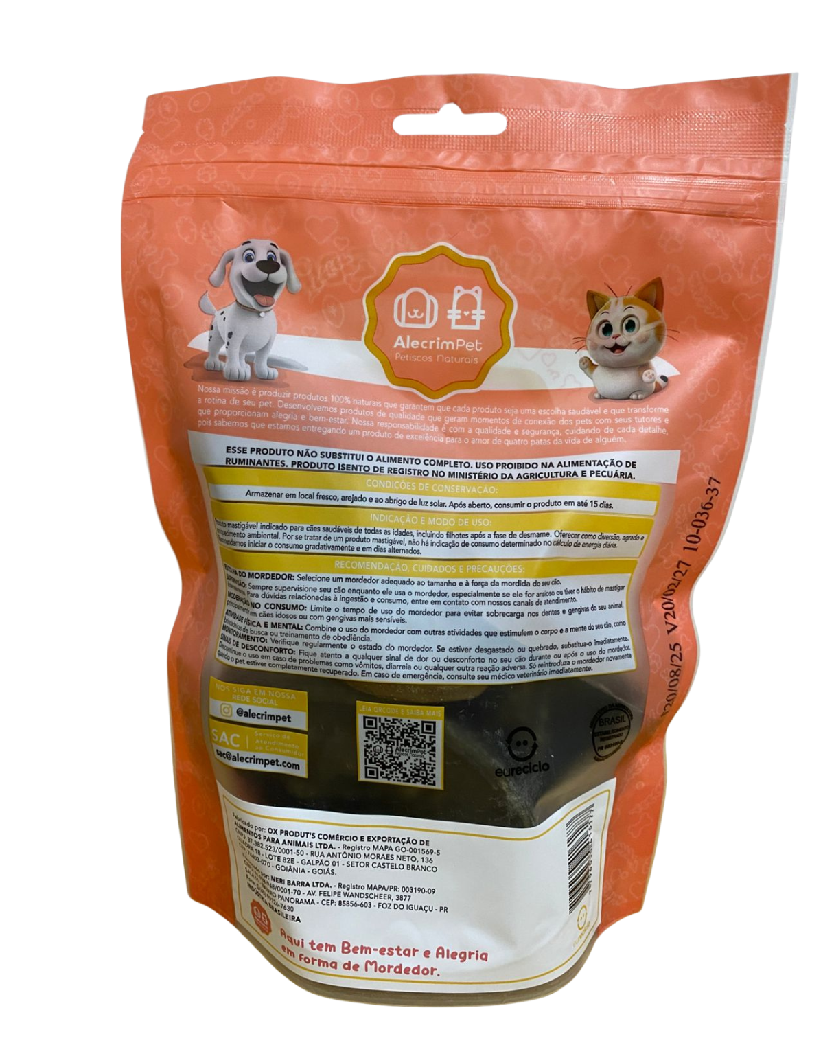 Mordedor Natural Supimpa - Casco bovino (Pacote 4 unidades)