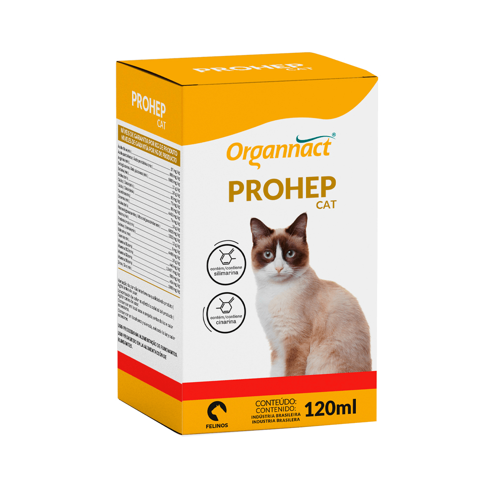 Suplemento Organnact Prohep Cat para Gatos Adultos 120ml