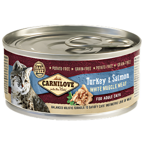 Patê Lata para Gatos Peru & Salmão 100g - Carnilove