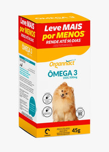 Suplemento Ômega 3 Dog 500mg Organnact 45g - 90 Cápsulas (Leve mais por menos)