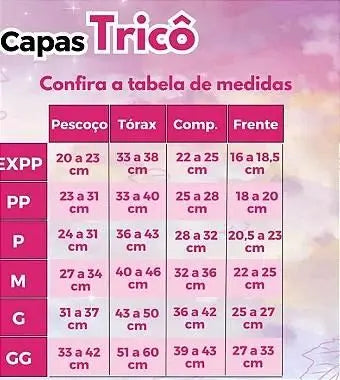 Capa Xadrez Urso Lilas Tamanho:P