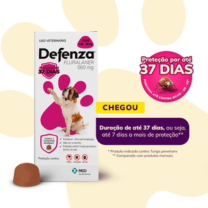 Defenza Antipulgas e Carrapatos para Cães de 40 a 56kg 1 comprimido