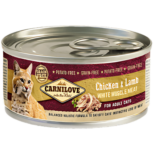 Patê Lata para Gatos Frango & Cordeiro 100g - Carnilove
