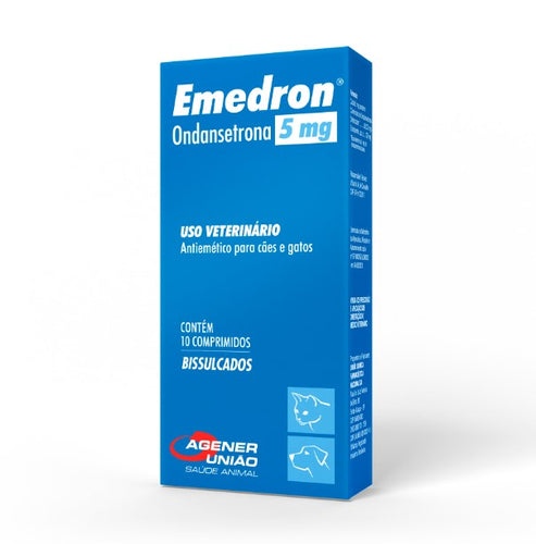 Antiemético Emedron com 10 comprimidos para Cães e Gatos - 5 mg