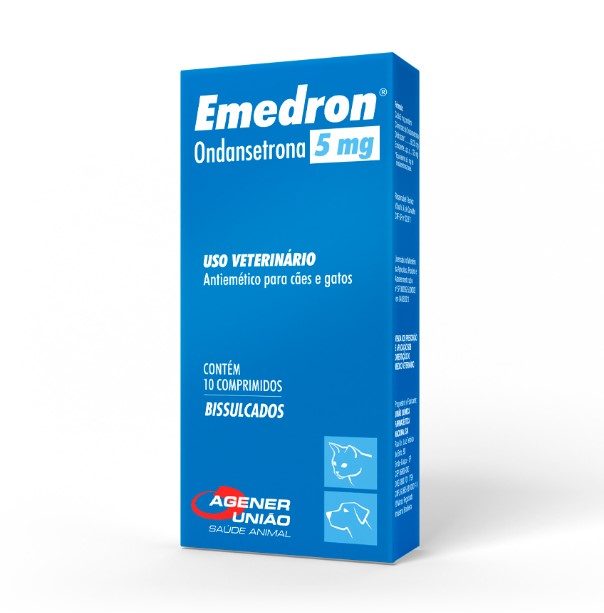 Antiemético Emedron com 10 comprimidos para Cães e Gatos - 5 mg