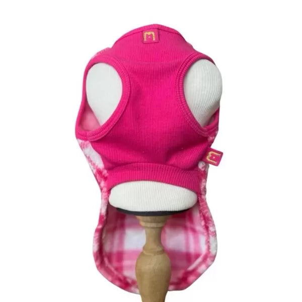 Capa Xadrez Urso Pink