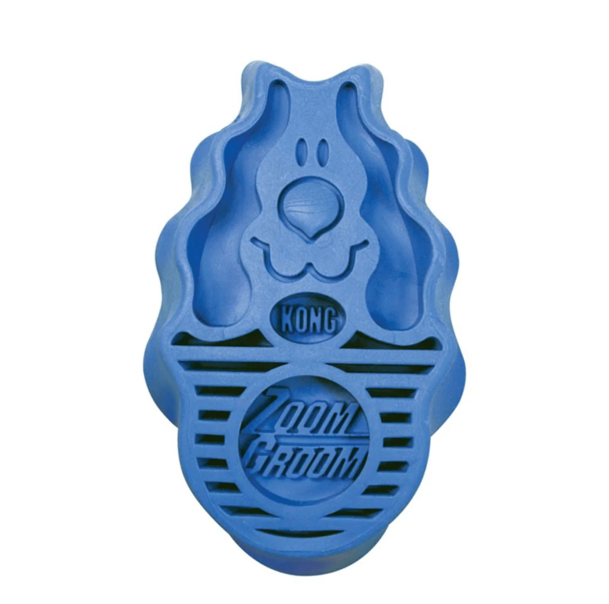 Escova de Borracha Kong ZoomGroom Azul para Cachorro - P