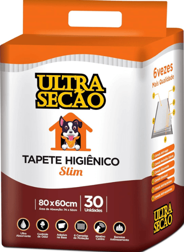 Tapete Higiênico Ultra Secão 30un 80x60cm - 30 unidades