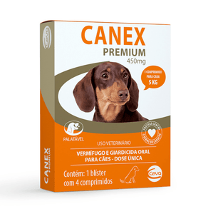 Vermífugo Ceva Canex Premium 450mg - 4 Comprimidos