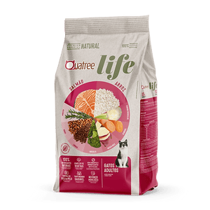 Ração Quatree Life Gatos Adultos Salmão e Arroz