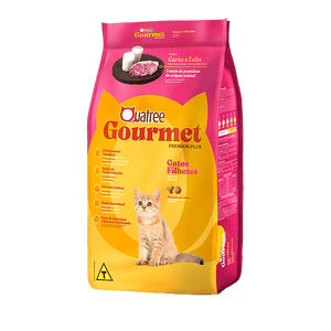 Ração Quatree Gourmet Gatos Filhotes Sabor Carne e Leite