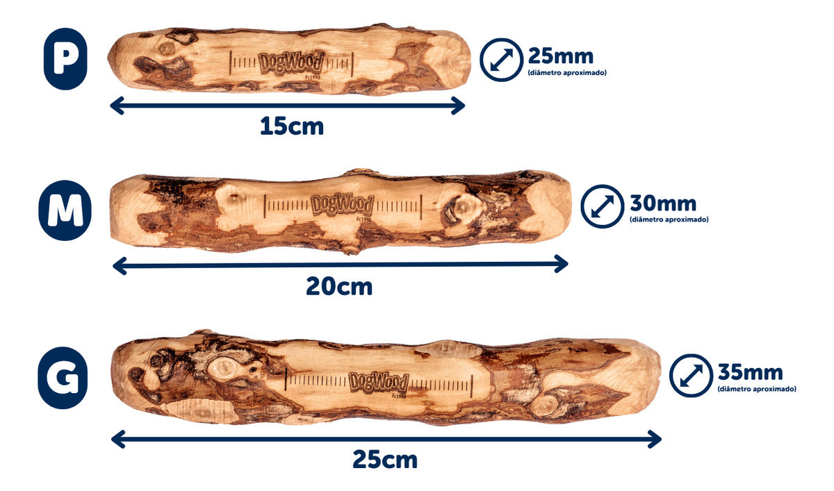 Mordedor Orgânico de Madeira Dog Wood Natural Rústico – Tamanho G