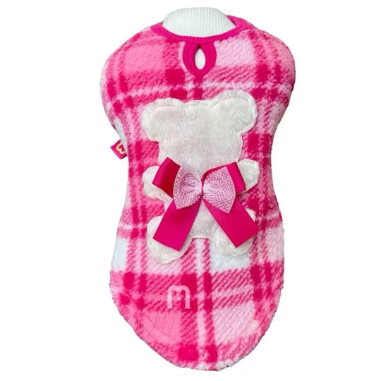 Capa Xadrez Urso Pink