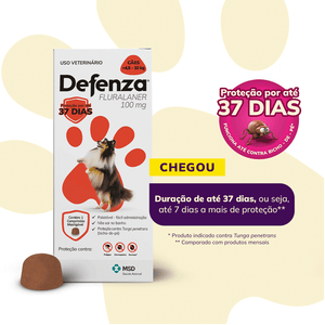 Defenza Antipulgas e Carrapatos para Cães de 4,5 a 10kg 1 comprimido