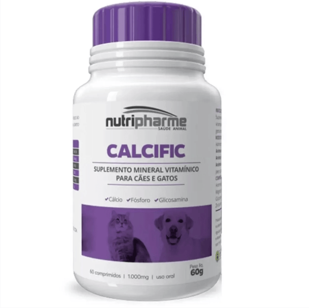 Suplemento Vitamínico Mineral Calcific 1000 mg para Cães e Gatos