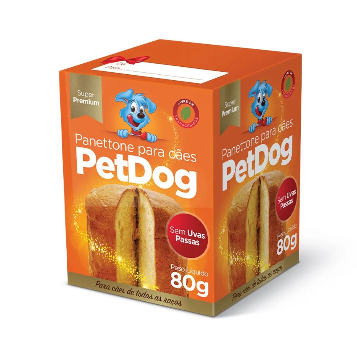 Panettone Pet Dog Mini para Cães Tradicional 80g - Edição Limitada