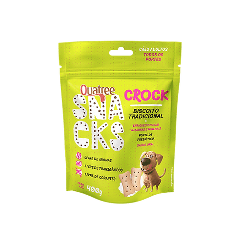 Petisco Quatree Snacks Crock Tradicional - 400g