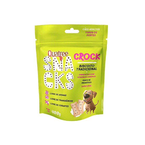 Petisco Quatree Snacks Crock Tradicional - 400g