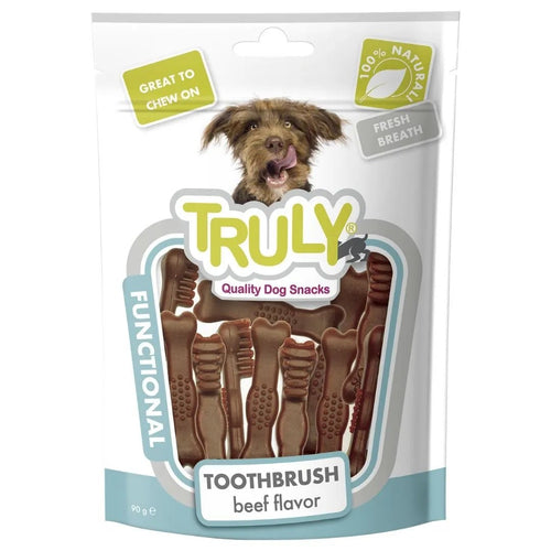 Petisco para cachorro Truly functional escova de dente sabor bife 90g