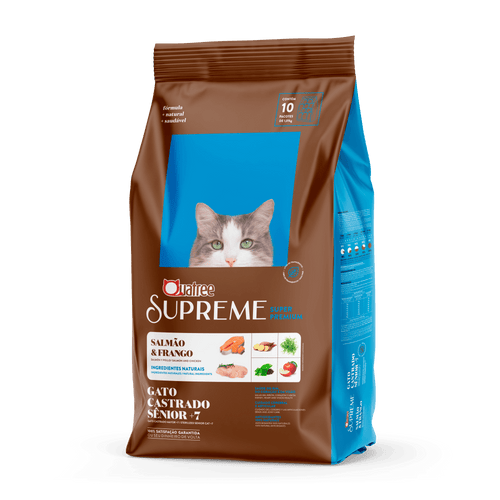 Raçao Quatree Supreme Gatos Castrados Senior 7+ - 1 kg