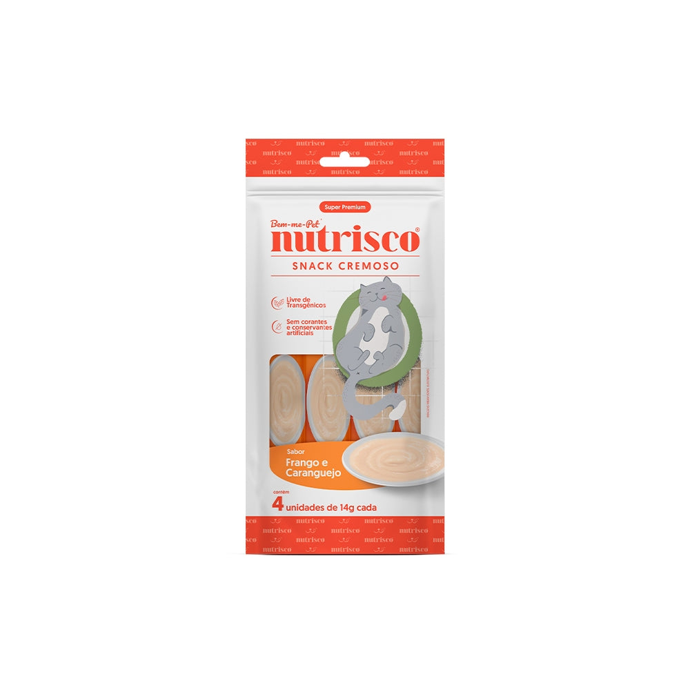 Petisco Cremoso Nutrisco para Gatos – Vários Sabores e Quantidades 56g