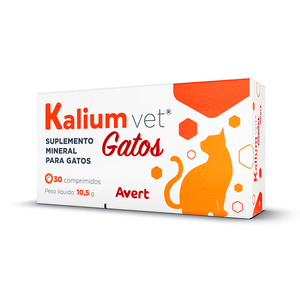 Suplemento Avert Kalium Vet para Gatos 30 Comprimidos