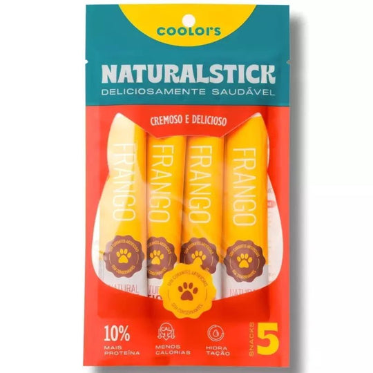 Petisco Natural Coloors Stick  Frango - Pacote 5 unidades