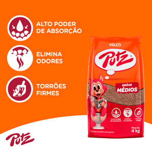 Areia Higiênica para Gatos Putz Kelco - 4 kg