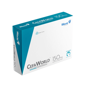 Antibiótico CefaWorld 150mg para Cães e Gatos - 12 Comprimidos