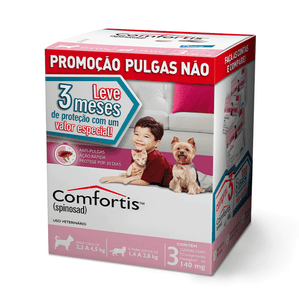 Antipulgas Comfortis Elanco 140mg - Cães de 2,3 a 4,5kg e Gatos de 1,4 a 2,8kg - Combo