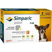 Carregar imagem no visualizador da galeria, Antipulgas Simparic 5 mg para cães 1,3 a 2,5 kg - Zoetis
