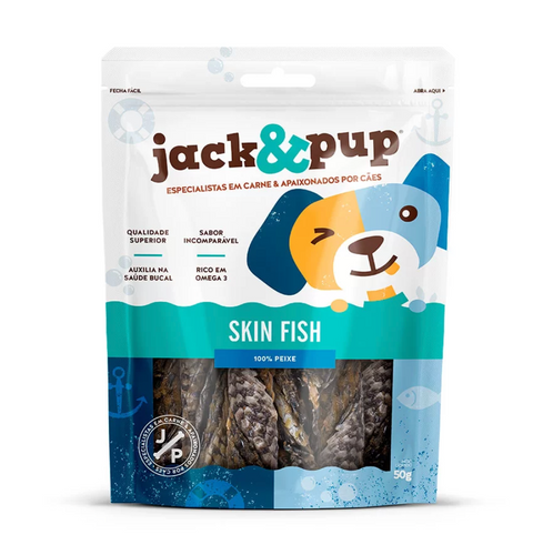 Petisco Jack&Pup Skin Fish para Cães 50g