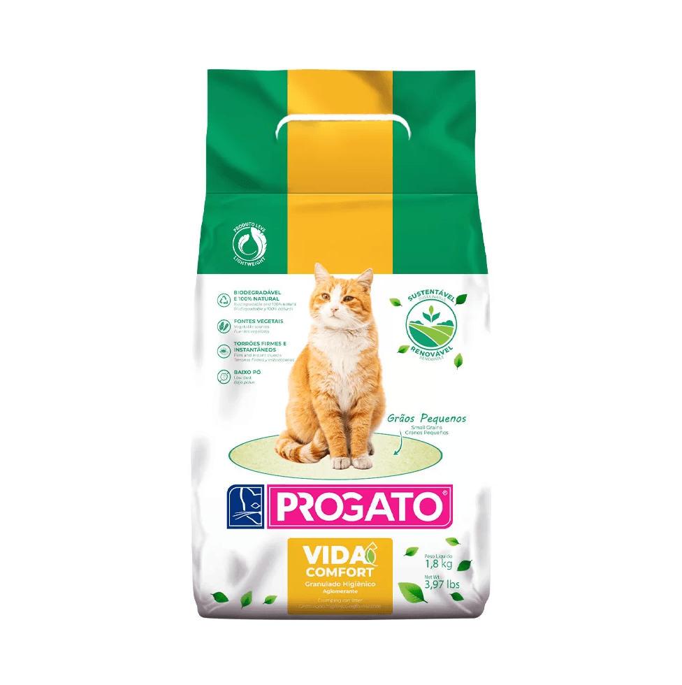 Granulado Higiênico Progato Vida Comfort Fina 1,8 kg