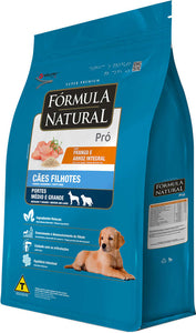 Ração Fórmula Natural Pró Super Premium Sabor Frango e Arroz Integral para Cães Filhotes Raças Médias e Grandes