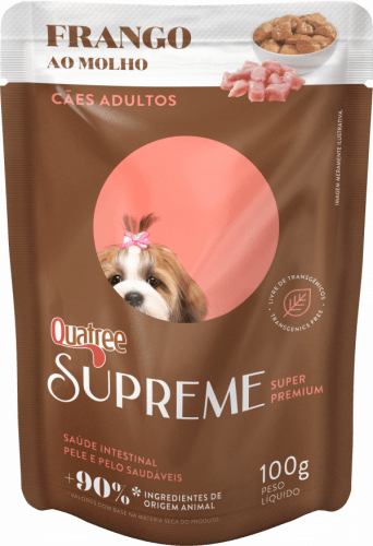Ração úmida Quatree Supreme para Cães Adultos - Frango
