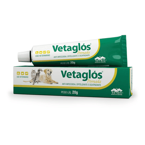 Pomada Cicatrizante Vetnil Vetaglos para Cães e Gatos 50 g