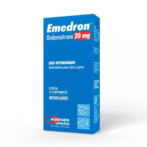 Antiemético Emedron 20mg para Cães e Gatos com 10 Comprimidos