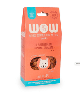Petisco Natural para Cachorros O Surpreendente Lombinho Crocante 50g - Wow Pet Food