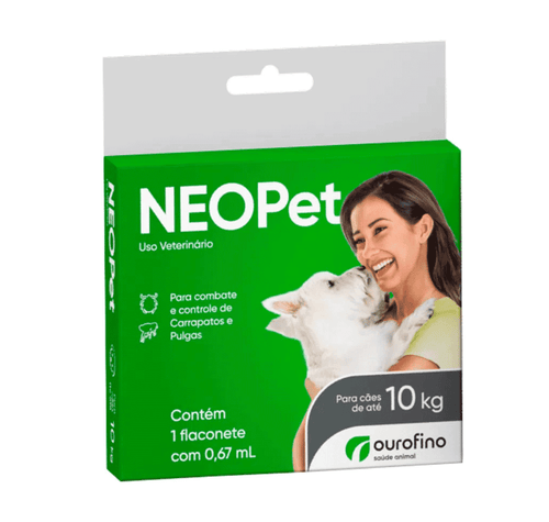 Antipulgas e Carrapatos Neopet Cães até 10kg 0,67 ml