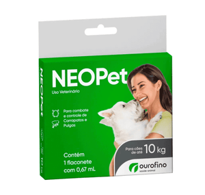 Antipulgas e Carrapatos Neopet Cães até 10kg 0,67 ml