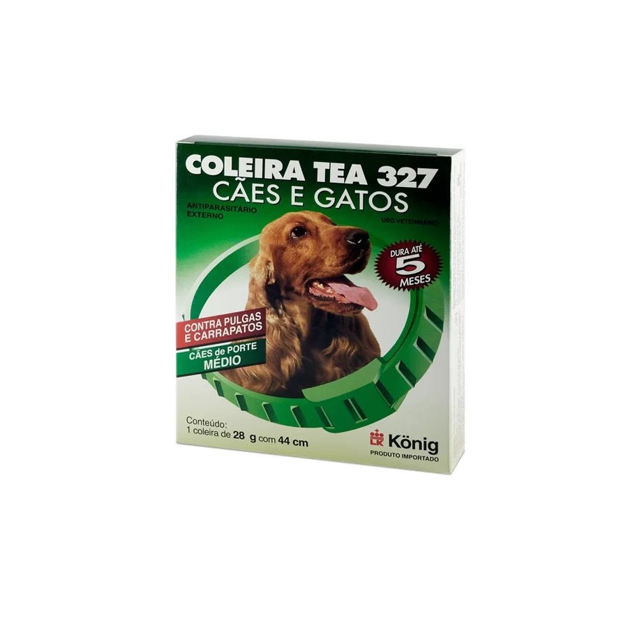 Coleira Antiparasitária Tea Konig para Cães de porte Médio - 44 cm